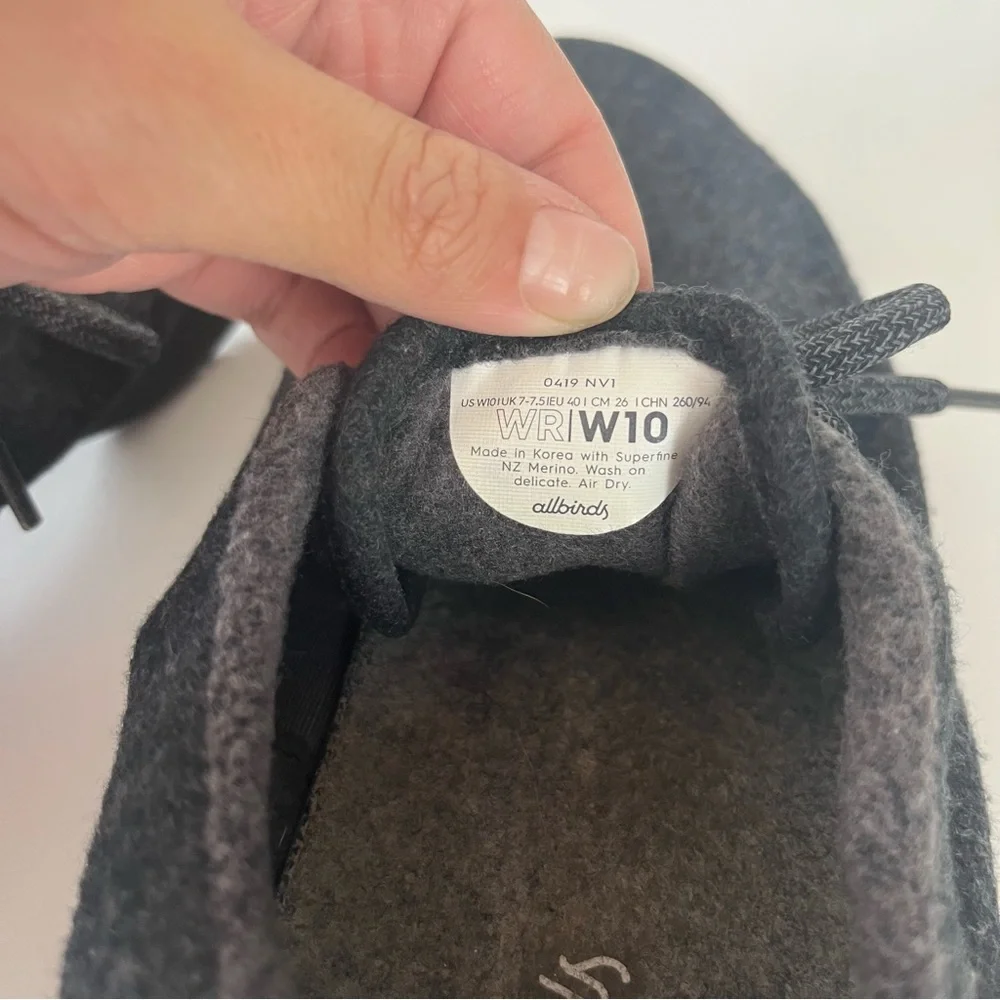 allbirds Women's Black Wool Running Shoes